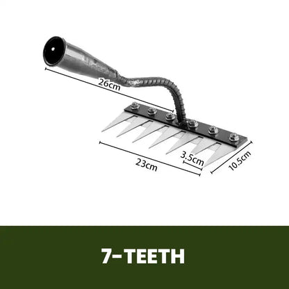 Premium Manganese Steel Garden Rake™ – Heavy-Duty Landscaping Tool for Soil, Gravel & Leaves