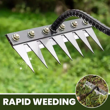 Premium Manganese Steel Garden Rake™ – Heavy-Duty Landscaping Tool for Soil, Gravel & Leaves