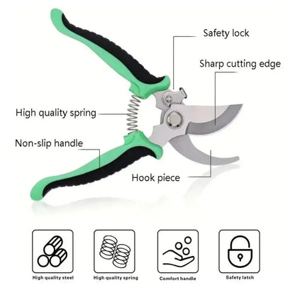 Precision Garden Scissors™ – Sharp Stainless Steel Pruning Shears for Flowers, Herbs & Bonsai