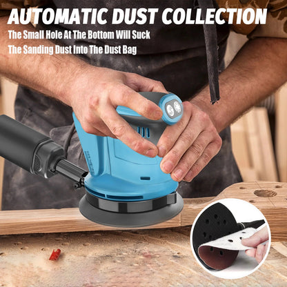 Premium Cordless Random Orbit Sander™ – Powerful 20V Electric Palm Sander for Wood, Metal & DIY