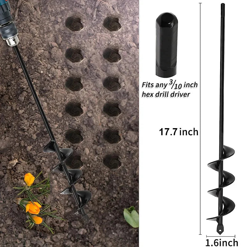 Effortless Garden Drill™ – Heavy-Duty Auger Bit for Planting, Digging & Soil Aeration