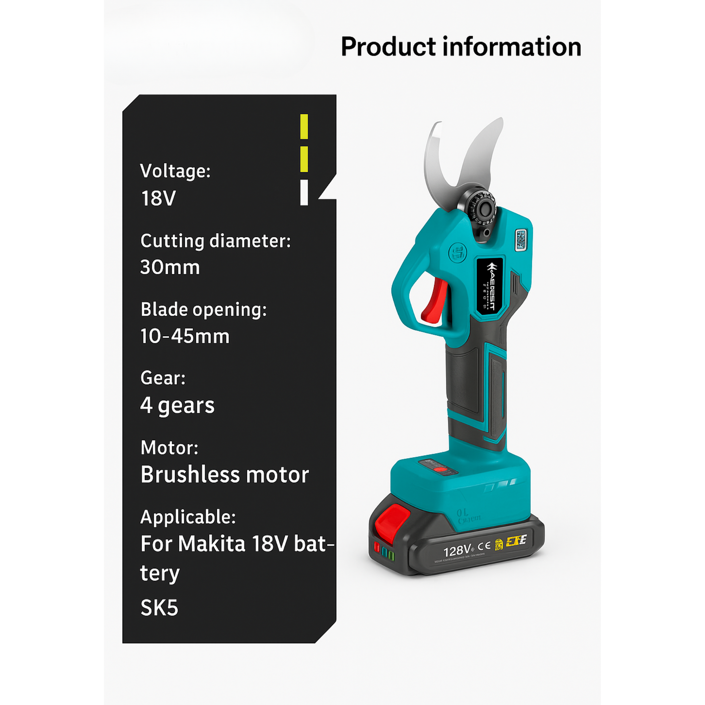 Premium Electric Pruning Shears™ – Cordless Rechargeable Branch Cutter for Garden, Orchard & Vineyard Use